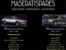 Tablet Screenshot of maseratispares.com